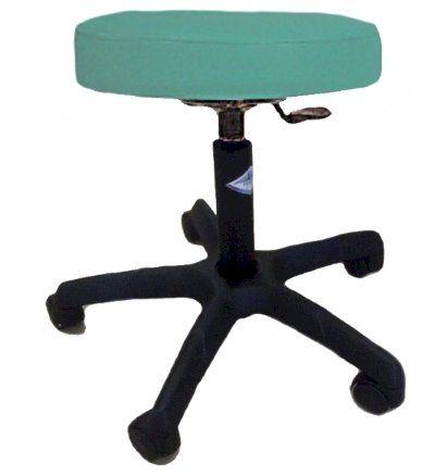 TABOURET TÉLESCOPIQUE SUR PIETEMENT ABS NOIR + ROULETTES